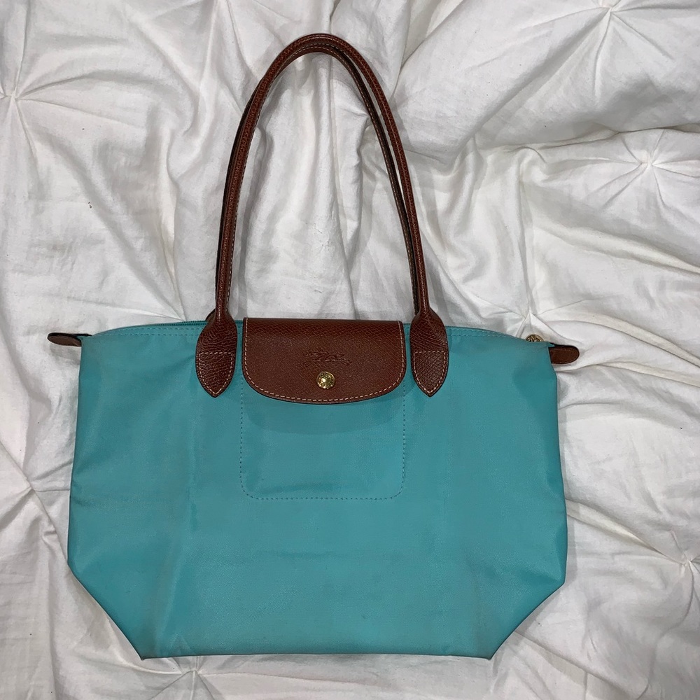 Longchamp small Le Pliage tote with long handles
